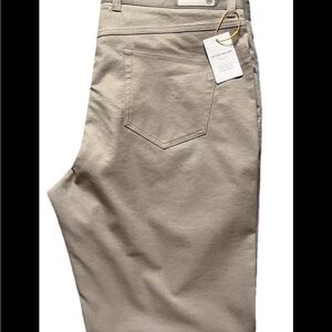 PETER MILLAR CROWN SPORT MENS EB66 PERFORMANCE 5 POCKET PANTS 40x32 DARK SAND